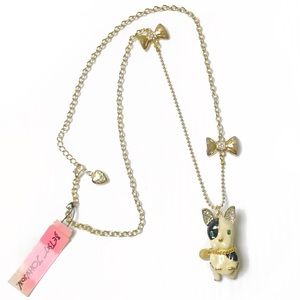 Betsey Johnson French bulldog pendant necklace